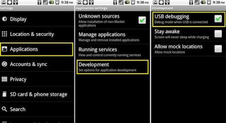 Enable USB Debugging on Different Android Versions For Android 2.3 and previous versions