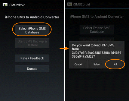 Transfer SMS from iPhone to to Android Devices iPhone SMS to Android Phone Transfer